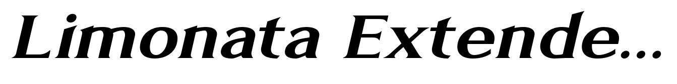 Limonata Extended Bold Italic